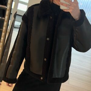 Kenneth Cole Black Faux Jacket